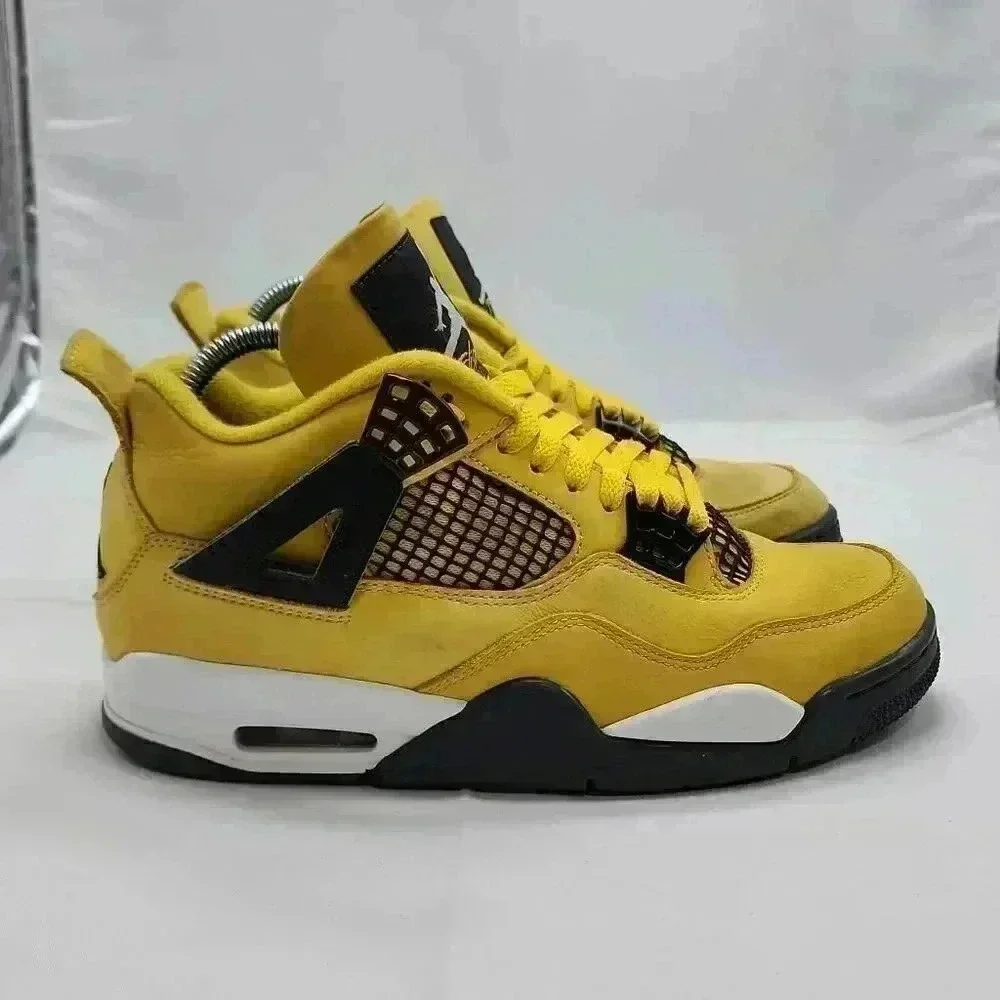 Nike Air Jordan Men's 4 Retro Lightning 2021 Tour Sneaker Shoes Yellow Size 7.5